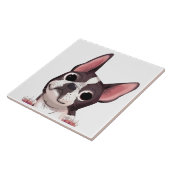 Cute Boston Terrier Ceramic Tile Tegeltje (Zijkant)