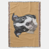 Cute Boston Terrier Dog Deken (Voorkant Verticaal)