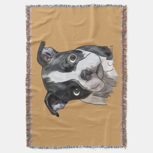 Cute Boston Terrier Dog Deken (Voorkant Verticaal)