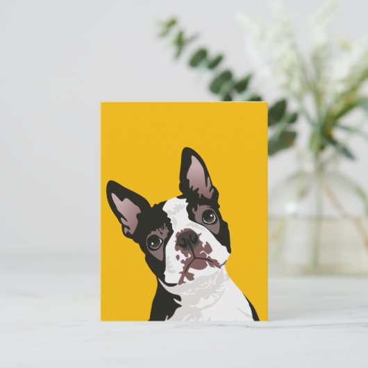 Cute Boston Terrier Dog for Boston Terrier Owner Briefkaart (Staand voorkant)