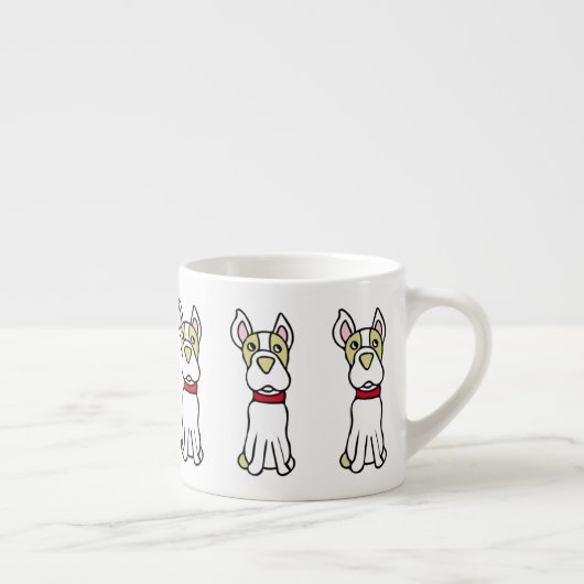 Cute Boston Terrier Espresso Kop (Rechts)