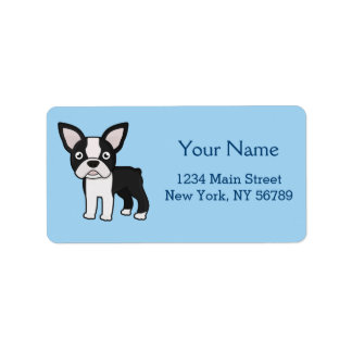 Cute Boston Terrier Etiket