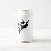 Cute Boston Terrier | Funny Black and White Dog Bierpul (Voorkant links)