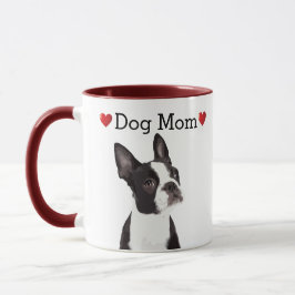 Cute Boston Terrier Heart Dog mam Puppy Mok