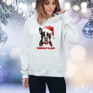 Cute Boston Terrier Kerstmis Hoodie
