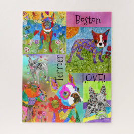 Cute Boston Terrier Love Puzzle - 520 Pieces Legpuzzel