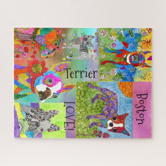 Cute Boston Terrier Love Puzzle - 520 Pieces Legpuzzel (Horizontaal)