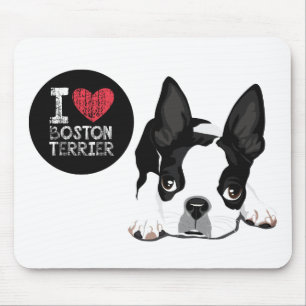 Cute Boston Terrier Ma Puppy Funny Dog Lover Muismat