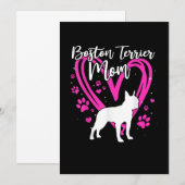 Cute Boston Terrier Mam voor Moederdag Gift Aankondiging (Voorkant / Achterkant)