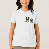 Cute Boston Terrier & Pug Dog for dog lovers Tri-Blend Shirt (Voorkant)