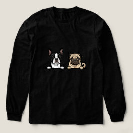 Cute Boston Terrier & Pug Dog for pet adopters  Tri-Blend Shirt