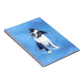 Cute Boston Terrier Puppy Painting Notitieboek (Rechterzijde)