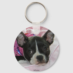 Cute Boston Terrier Puppy Sleutelhanger