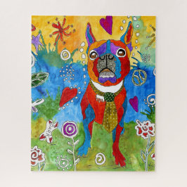 Cute Boston Terrier Puzzle - 520 Pieces Legpuzzel