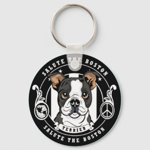 Cute Boston Terrier Sleutelhanger
