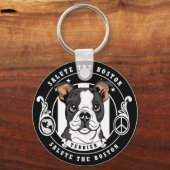 Cute Boston Terrier Sleutelhanger (Voorkant)