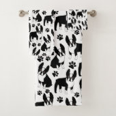 Cute Boston Terriers Black en White Bad Handdoek (Insitu)