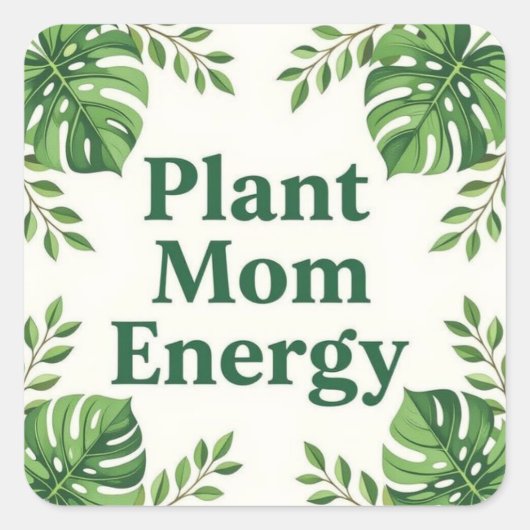 Cute Botanical Designs for Plant Moms Vierkante Sticker (Voorkant)