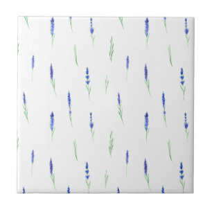 Cute Botanical Elegant Lavender Ceramic Tile Tegeltje