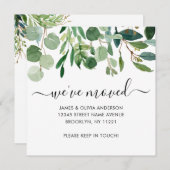 Cute Botanical Foliage We hebben New Home Moving Aankondiging (Voorkant / Achterkant)