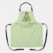 Cute Botanical Holiday Kerstmis Baker Schort (Voorkant)