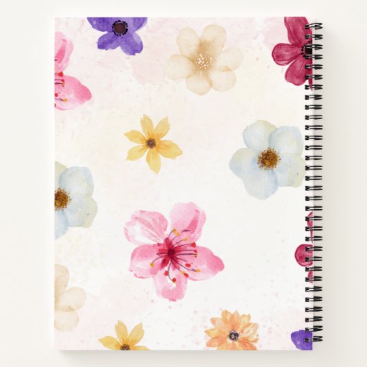 Cute Botanical Illustration with a Dreamy Floral  Notitieboek (Achterkant)