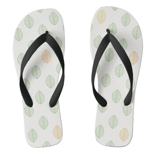 Cute Botanical Leaf Pattern Teenslippers (Voetbed)