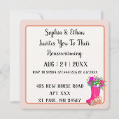 Cute Botanical Modern Minimalistical Housewarming Kaart (Voorkant)