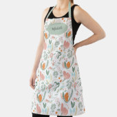 Cute botanical pastel floral Patroon aangepaste na Schort (Insitu)