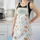 Cute botanical pastel floral Patroon aangepaste na Schort