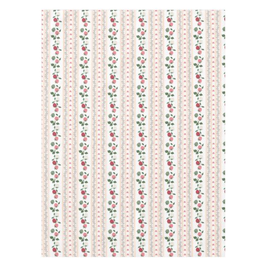Cute botanical retro artwork strawberry pattern tafelkleed (Voorkant)