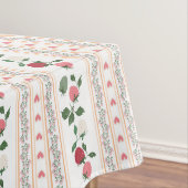 Cute botanical retro artwork strawberry pattern tafelkleed (Voorbeeld)