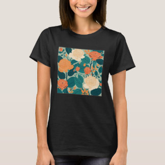 Cute Botanical Roses Illustration Gorgeous Flower  T-shirt