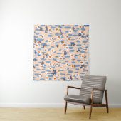 Cute botanical seamless pattern. Small daisies sca Wandkleed (In Situ (horizontaal))