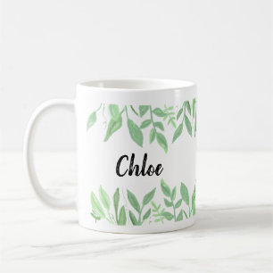 Cute Botanical Waterverf Name Mok