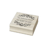 Cute Botanical WreatCustom Return Address Rubberstempel (Stempel)