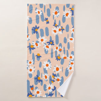 Cute botanische naadloze patronen. Kleine daisies Badhanddoek
