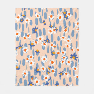 Cute botanische naadloze patronen. Kleine daisies Fleece Deken