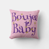 Cute Boujee Baby Paars & Roze Kussen (Voorkant)