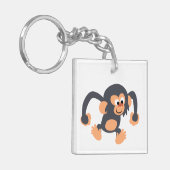 Cute Bouncy Cartoon Chimpansee Acrylische Sleutelh Sleutelhanger (Voorkant Links)