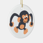 Cute Bouncy Cartoon Chimpanzee Ornament (Rechts)