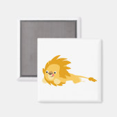 Cute Bouncy Cartoon Lion Magnet (Voorkant / Achterkant)