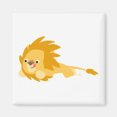 Cute Bouncy Cartoon Lion Magnet (Voorkant)