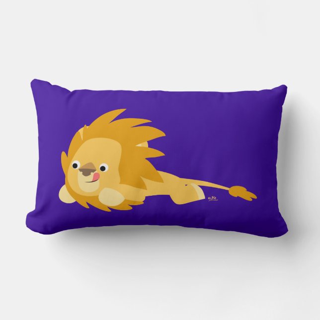 Cute Bouncy Cartoon Lion Pillow Kussen (Voorkant)