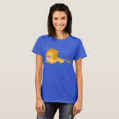 Cute Bouncy Cartoon Lion Women T-Shirt (Voorkant volledig)