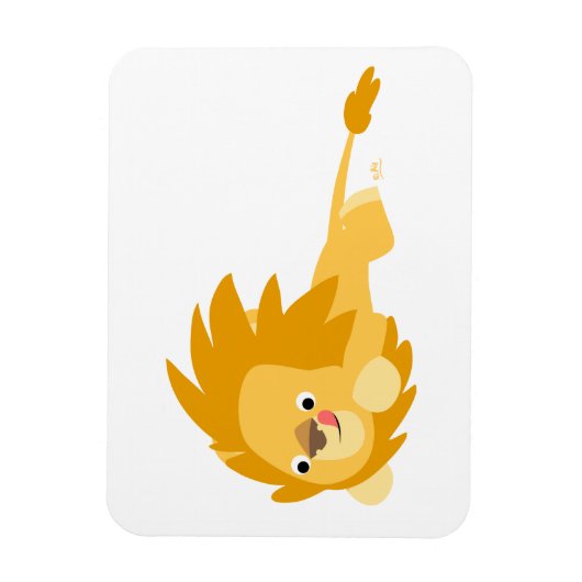 Cute Bounge Cartoon Lion Flexible Magnet Magneet (Verticaal)