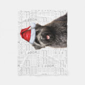 Cute Bouvier Flanders Cattle Dog Kerstvakantie Fleece Deken (Voorkant)