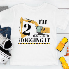 Cute Bouw Graaf Truck 2e Verjaardagsfeestje Kinder Shirts