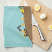 Cute Bouwvoertuigen Voor Jongens Theedoek (Quarter Fold)