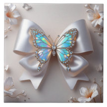 Cute bow Ceramic Tile